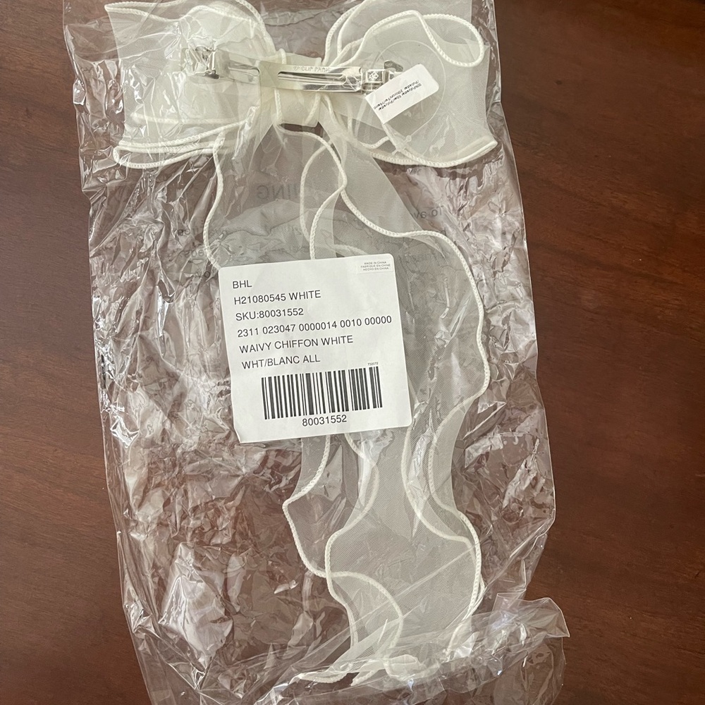 Sheer Ivory Anthropologie Bow